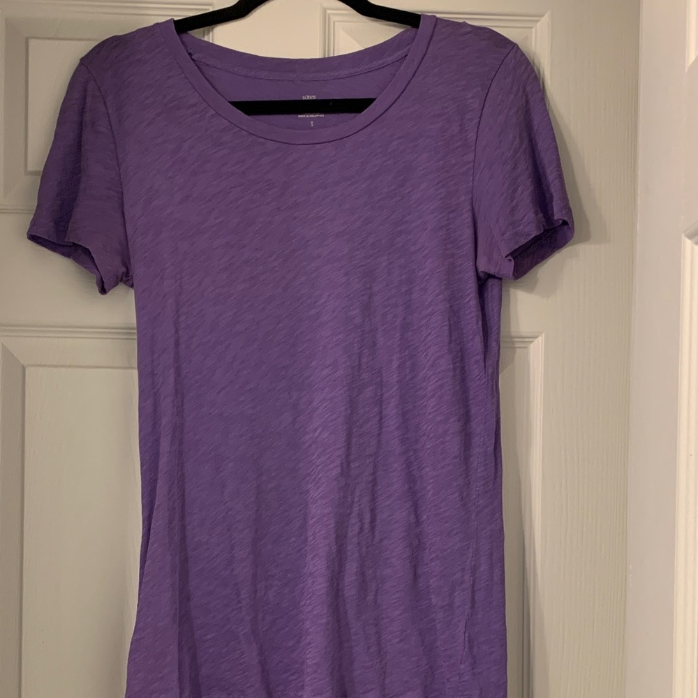 J.Crew Women's Purple vintage cotton Short Sleeve Crewneck Tee, S